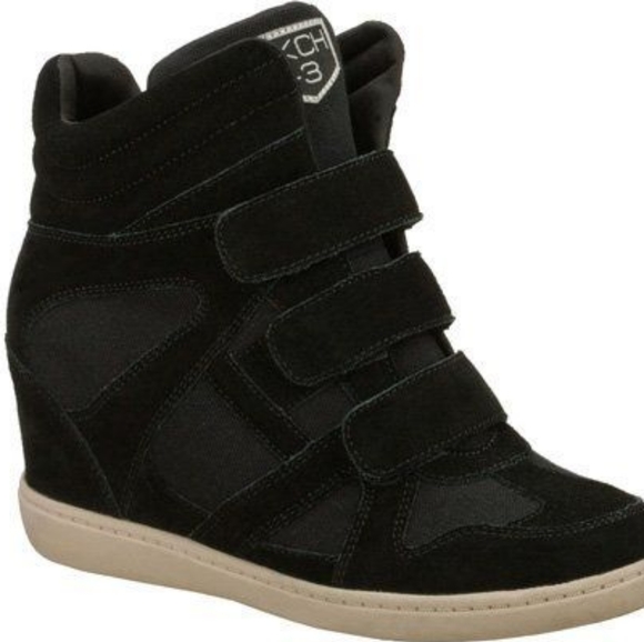 Skechers | Shoes | Black Sketchers Wedge Sneakers | Poshmark